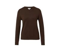 s.Oliver RED LABEL Regular Fit Strickpullover aus Viskose-Mix in Dunkelbraun, Größe 42