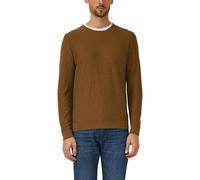 Strickpullover mit Flammgarnstruktur und Rollkante 3XL braun 2178506.8919.3XL