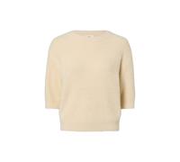 Flauschiger Strickpullover mit halbem Arm 36 Beige 2171611.0805.36