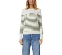 Gestreifter Pullover aus Viskosemix 40 creme|olive 2161704.79H0.40