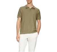 s.Oliver Gestricktes Poloshirt mit Flammgarnstruktur olivgrün XL