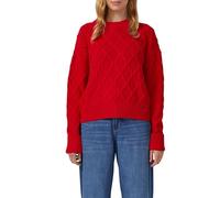 Pullover im Relaxed Fit mit Zopfmuster 38 rot 2173798.3384.38
