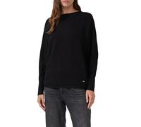 Pullover in Rippstruktur mit Fledermausärmeln 36 schwarz 2171603.9999.36