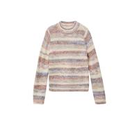 s.Oliver Strickpullover – Gestreift, Loose Fit – Pink/Mehrfarbig, Gr. 92/98