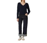 Strickpullover aus Baumwollmix mit V-Ausschnitt 44 blau 2168794.5959.44