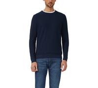 Strickpullover mit Flammgarnstruktur und Rollkante S blau 2178506.5978.S
