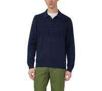 Strick-Polo aus Baumwolle mit Strukturmix XL blau 2171740.5978.XL