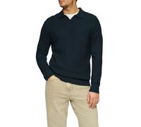 Strukturierter Strickpullover mit Polokragen XL blau 2157046.5978.XL