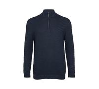 Strukturierter Pullover mit Half-Zip 4XL blau 2160089.59X0.4XL