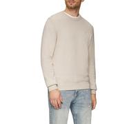s.Oliver Herren 2152193 Pullover mit Logo-Stitching, Weiß 03W0, M