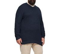 Strukturierter Pullover mit V-Ausschnitt XXL blau 2160083.59X0.XXL