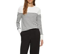 Gestreifter Pullover aus Viskosemix 40 creme|schwarz 2161704.02G1.40