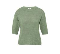 s.Oliver Strickpullover aus Bändchengarn 3/4-Ärmel Grün Größe 44