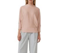 Strickpullover S.OLIVER BLACK LABEL, Damen, Gr. 44, rosa (rose), Strick, Obermaterial: 71% Viskose, 29% Polyester, unifarben, relaxed fit taillenbedeckt, ohne Ausschnitt, Fledermausärmel Rippbündchen,