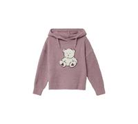 Strickpullover aus Teddy-Plüsch mit Kapuze und Front-Applikation 92/98 Rosa 2170326.4530.92_98