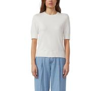 Weicher Kurzarm-Strickpullover im Slim Fit 42 creme 2174842.0210.42