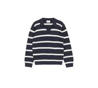 Strickpolo mit Strukturmuster 140 blau|weiß 2181221.59X1.140