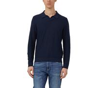 Baumwoll-Strickpolo mit Flammgarnstruktur M blau 2177501.5978.M