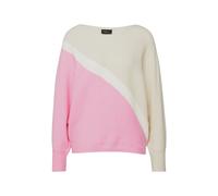 Feinstrickpullover mit Fledermausärmeln 40 pink|creme 2179577.41X2.40