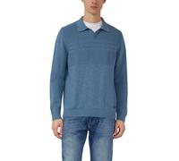 Strick-Polo aus Baumwolle mit Strukturmix M petrol 2171740.6244.M