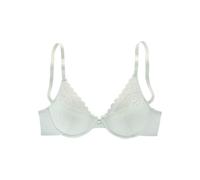 Push-up-BH S.OLIVER, Damen, Gr. 75, Cup C, grün (mint), Spitze, Obermaterial: 60% Polyamid, 35% Polyester, 5% Elasthan, feminin, BHs, aus dezent transparenter Spitze in blumiger Optik, Dessous (275232