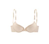 Push-up-BH S.OLIVER, Damen, Gr. 70, Cup B, beige (puder), Microtouch, Obermaterial: 60% Polyamid, 35% Polyester, 5% Elasthan, Basic, BHs Push-up-BH, mit Bügel und herausnehmbaren Kissen, Basic Dessous
