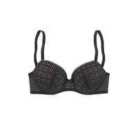 Push-up-BH S.OLIVER "Noelle", Damen, Gr. 85, Cup D, schwarz, Spitze, Obermaterial: 60% Polyamid, 35% Polyester, 5% Elasthan, BHs BH Push-up-BH Spitzenwäsche Spitzen-BH, aus graphischer Spitze mit Büge