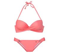 s.Oliver Push-Up-Bikini, mit zusätzlichen Bindebändern 36, Cup A orange Damen Bügel-Bikinis Bikinis Damenbademode Push-Up-Bikini 36, Cup A apricot