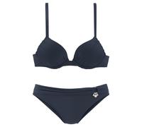 s.Oliver Damen Push-up-Bikini blau, Größe 34, 2103454 Blau XS