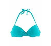 s.Oliver Push-Up-Bikini-Top Spain, in Wickeloptik 38, Cup C blau Damen Black White Trends Damenbademode 38, Cup C türkis