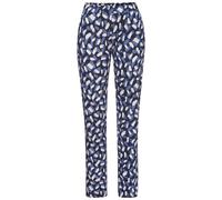 Pyjamahose S.OLIVER, Damen, Gr. 44/46, N-Gr, blau, gemustert, Single Jersey, Obermaterial: 50% Baumwolle, 50% Viskose, gemustert, Basic lang, Hosen Pyjamahose, mit schönem Alloverdruck (41924712-44) b