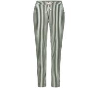 Pyjamahose S.OLIVER, Damen, Gr. 48/50, N-Gr, grün, weiß, gestreift, Single Jersey, Obermaterial: 50% Baumwolle, 50% Viskose, gestreift, Basic lang, Hosen, Mit schönem Allovermuster (35389229-48) grün,