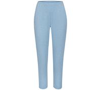 Pyjamahose S.OLIVER, Damen, Gr. 40/42, N-Gr, blau (hellblau, meliert), Rippware, Obermaterial: 92% Modal (TENCEL), 8% Elasthan, meliert, modisch, slim fit lang, Hosen, in elastischer 4x4 Rippware (720