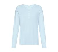 Pyjama-Langarmshirt mit Zierknopfleiste 36/38 blau 6011478.5407.36_38
