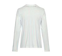 Pyjama-Oberteil mit Reverskragen 40/42 blau|mehrfarbig 6011484.8603.40_42