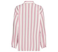 Pyjamaoberteil S.OLIVER, Damen, Gr. 34, mauve gestreift, Web, Obermaterial: 100% Viskose, gestreift, hüftlang, V-Ausschnitt, elastischer Bund mit innenliegendem Gummizug, Shirts, mit breiten Streifen 