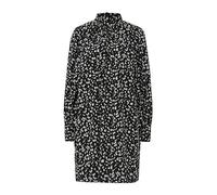 Crêpe-Kleid mit Raffung 34 schwarz