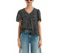 Viskose Bluse mit All-over-Print 34 schwarz 2169377.99A0.34