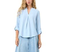 s.Oliver Bluse mit Turn-up V-Ausschnitt 3/4-Ärmel Blau Größe 36