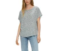 Oversized Viskose-Bluse mit verlängertem Rückenteil 38 grau|mehrfarbig