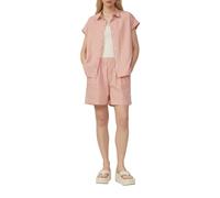Kurzarmbluse QS, Damen, Gr. 42, apricot stripe, Web, Obermaterial: 100% Baumwolle, gestreift, gerade hüftbedeckend, Rundhals, Blusen, in Streifen-Optik (56206718-42) apricot stripe