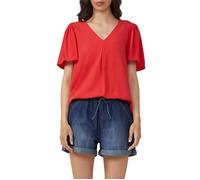 Feminine Kurzarmbluse aus Viskose 40 rot 2163525.3103.40