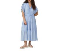 Midikleid mit Volant-Details | QS x Debi Flügge 36 blau 2165230.5072.36