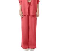 Stoffhose QS, Damen, Gr. 40, N-Gr, rot, Web, Obermaterial: 100% Baumwolle, unifarben, lässig geschnitten, Hosen Stoffhose, Weite Sommerhose mit Kordelzug (75380948-40) rot