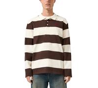Rugbyshirt mit Stickerei auf der Brust M braun|creme 2182343.89G0.M