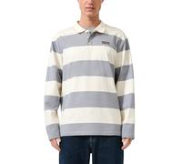 QS Herren Polo-Shirt - Relaxed Fit, Jersey, Langarm, gestreift