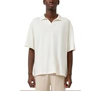 Kurzarmshirt QS, Herren, Gr. XXL, weiß, Jersey, Obermaterial: 90% Baumwolle, 10% Leinen, unifarben, normal hüftbedeckend, V-Ausschnitt, abgesteppte Kante, Shirts, Sommer-Poloshirt mit Leinen (70617036