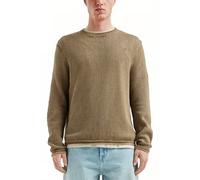 Gewaschener Strickpullover mit Strukturmuster XS braun 2172719.8482.XS