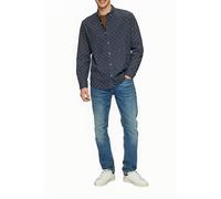 Regular Fit: Hemd mit All-over-Print und Button-Down-Kragen S blau 2149609.58A0.S