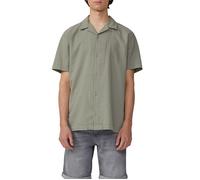 QS Resort Fit: Hemd aus Seersucker olivgrün S